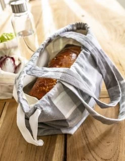 Sac à Pain En Tissu Flanelle - Collection Upcycling