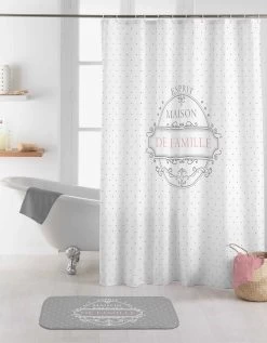 Rideau De Douche Imprimé Maison De Famille
