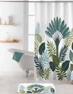 Rideau De Douche Imprimé Tropical