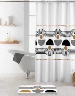 Rideau De Douche Imprimé Graphique