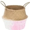Panier De Rangement En Raphia Et Sequins