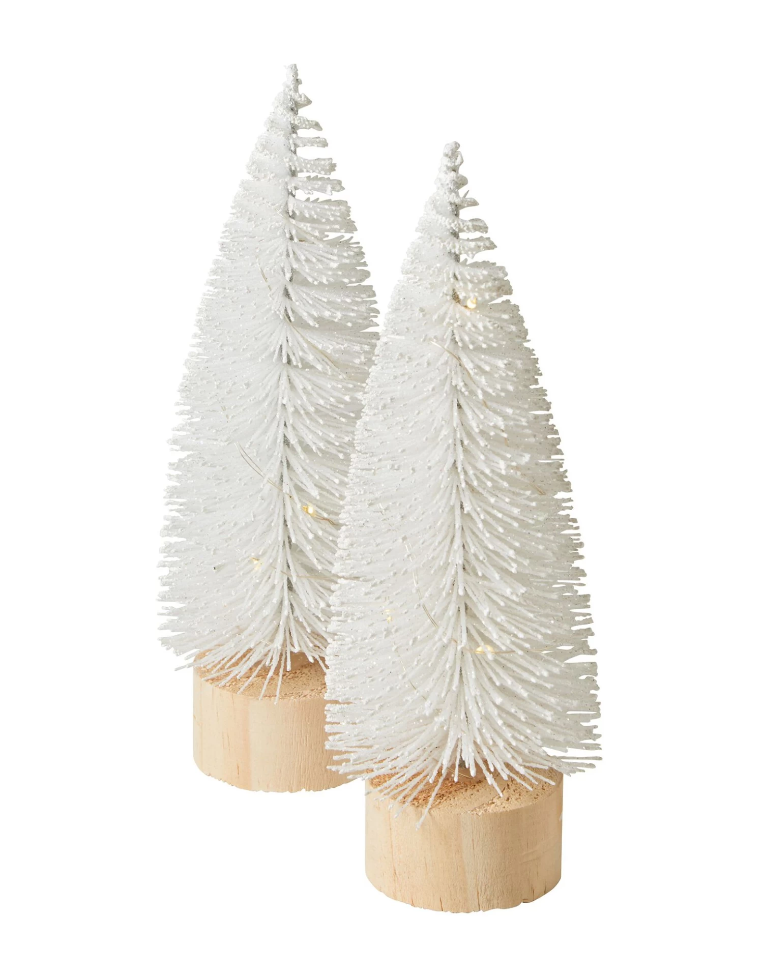 Lot De 2 Sapins Lumineux à Leds Blanc – Image 3