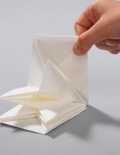 Lot De 12 Serviettes Prépliées