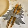 Lot De 4 Porte-serviettes Ou Porte-couverts Sapin Feutrine