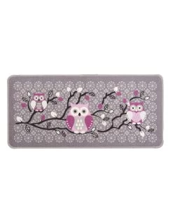 Tapis Cuisine Gris Imprimé Chouettes