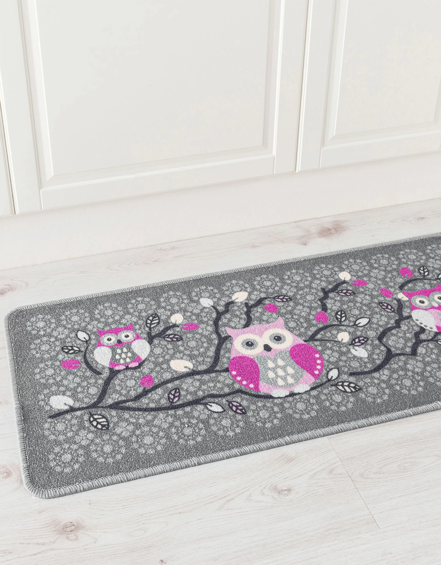 Tapis Cuisine Gris Imprimé Chouettes – Image 4