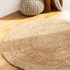 Tapis Rond Uni En Jute