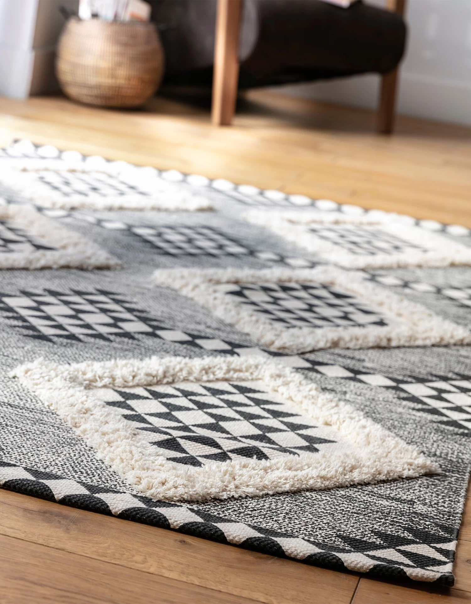 Tapis Imprimé Tufté Eko Noir/naturel – Image 2