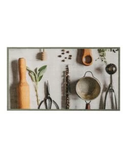 Tapis De Cuisine Velours Photo-impression Ustensiles