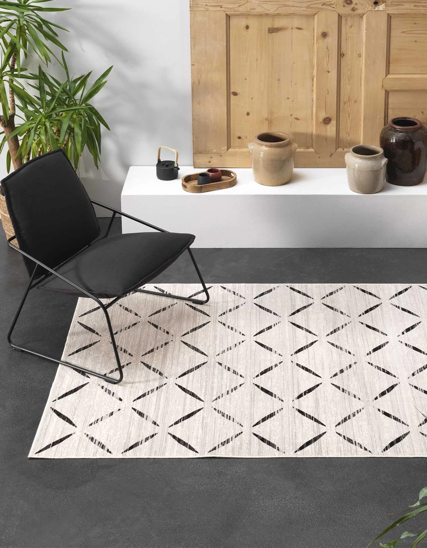Tapis Rectangulaire Motif Graphique