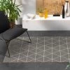 Tapis Rectangulaire Motif Géométrique Gris