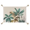 Tapis Pompons Imprimé Tropical - Rectangulaire