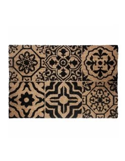 Paillasson Coco Imprimé Carreaux Ciment - Rectangulaire