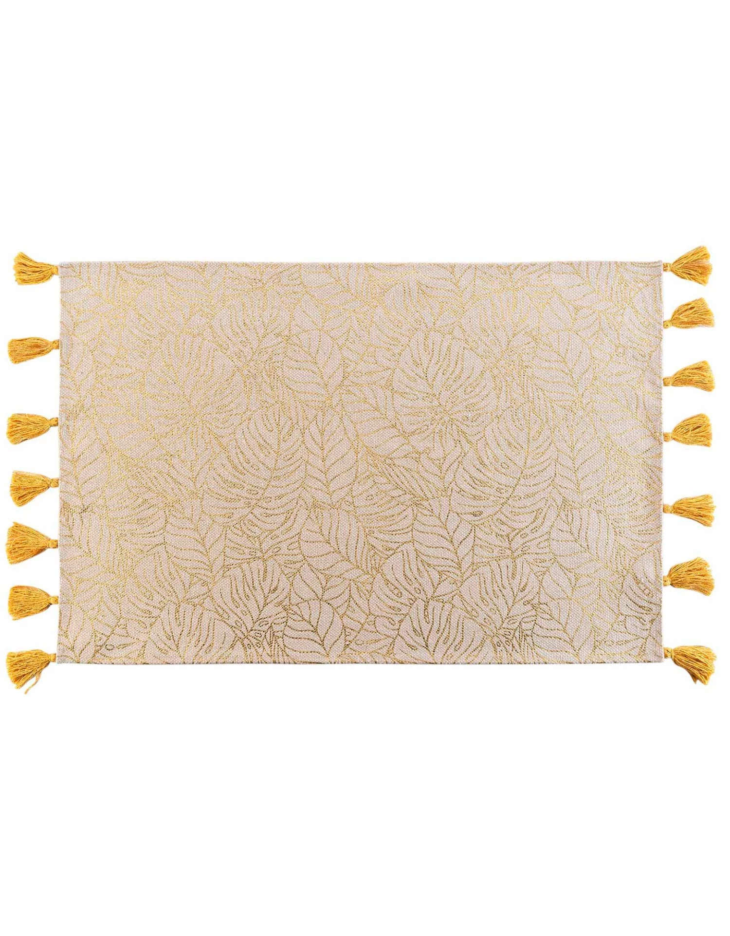 Tapis Rectangulaire Finition Pompons, Imprimé Métallisé – Image 2