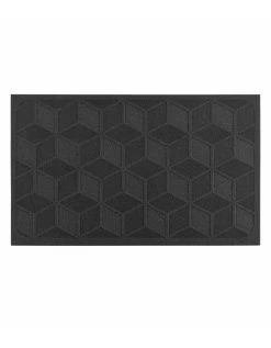 Tapis D'entrée Rectangulaire, Motif Graphique Reliefé