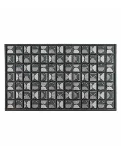 Tapis D'entrée Rectangulaire, Motif Graphique Reliefé