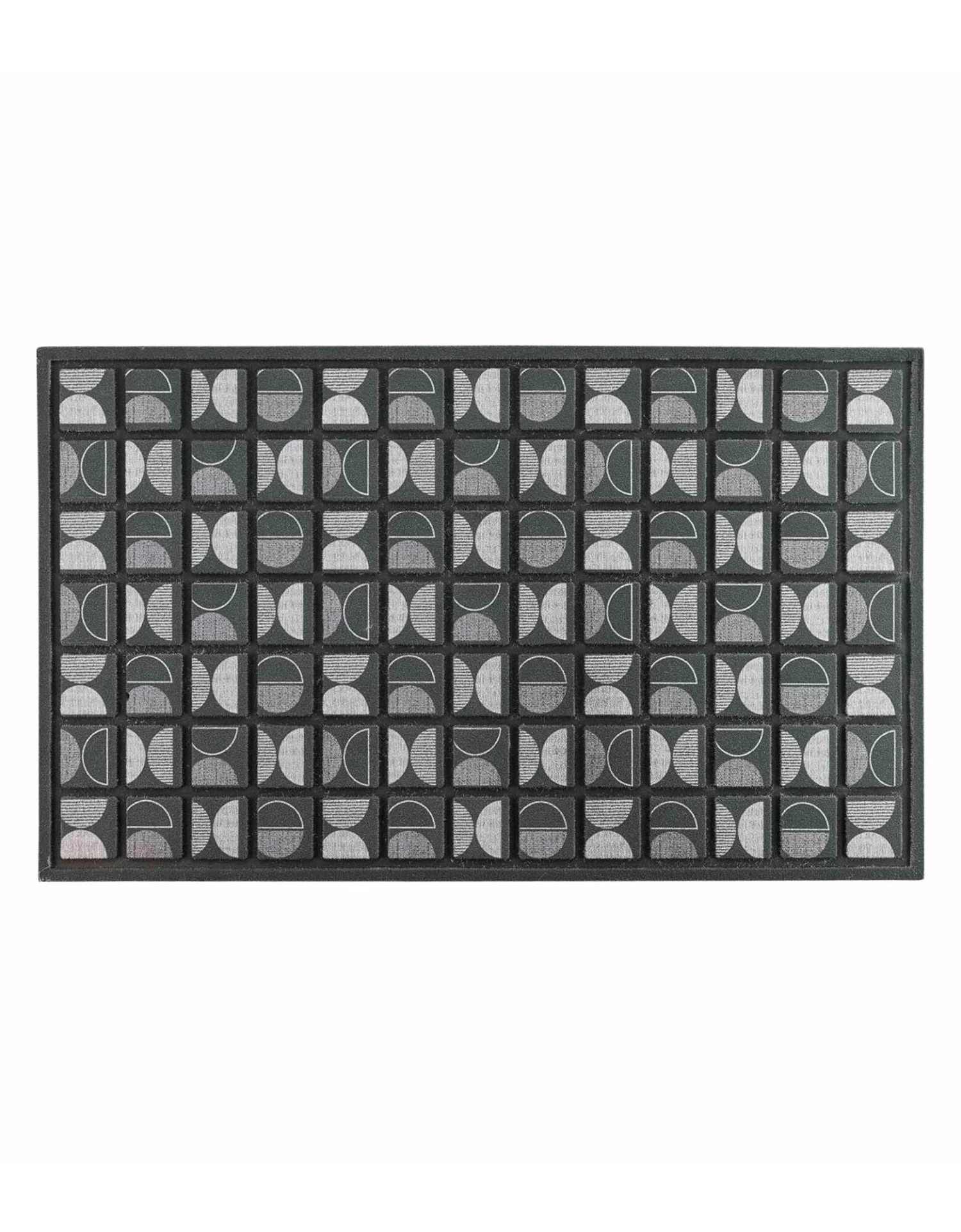 Tapis D'entrée Rectangulaire, Motif Graphique Reliefé