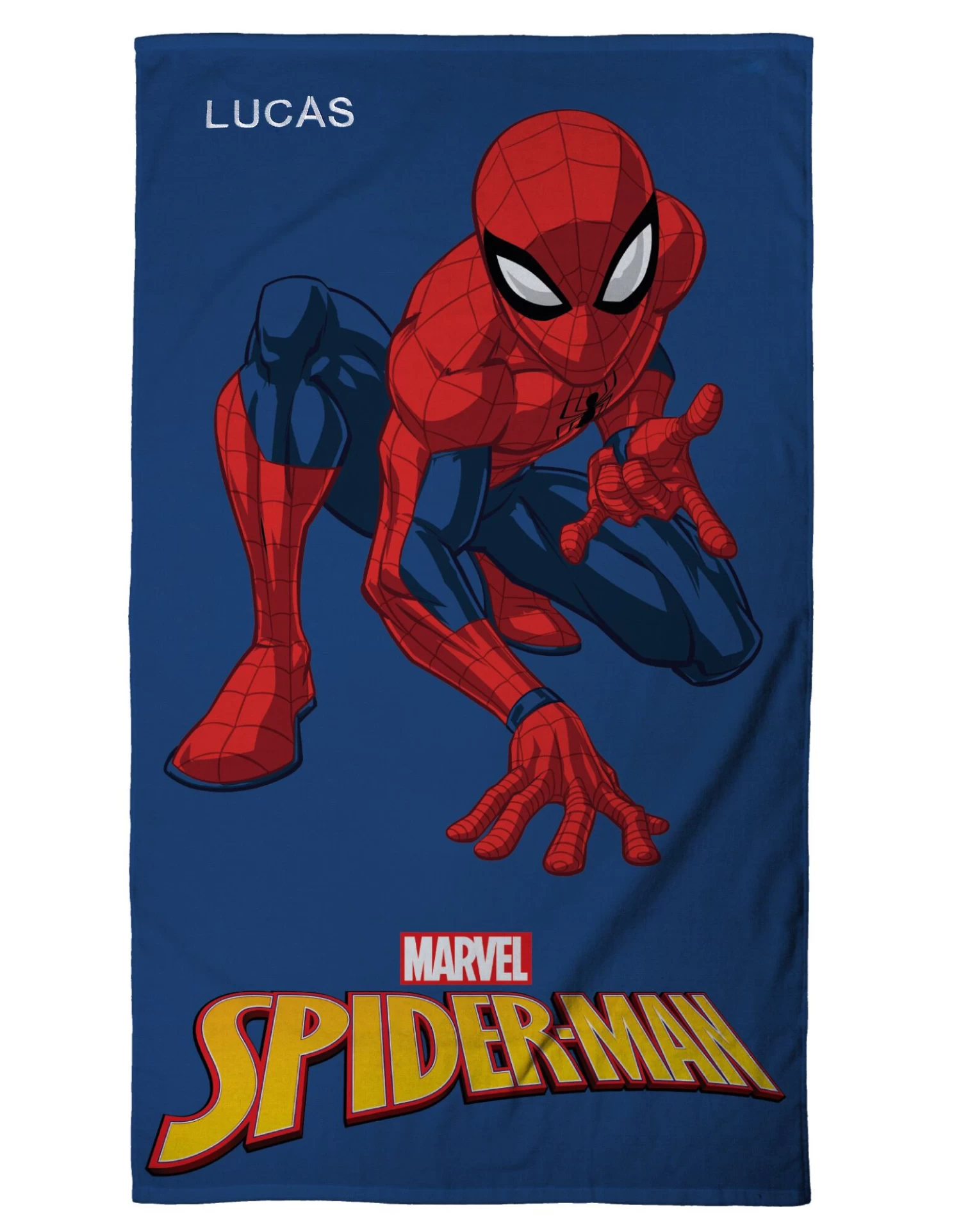 Drap De Plage Enfant Spiderman Personnalisé éponge Velours Coton - 320g/m2