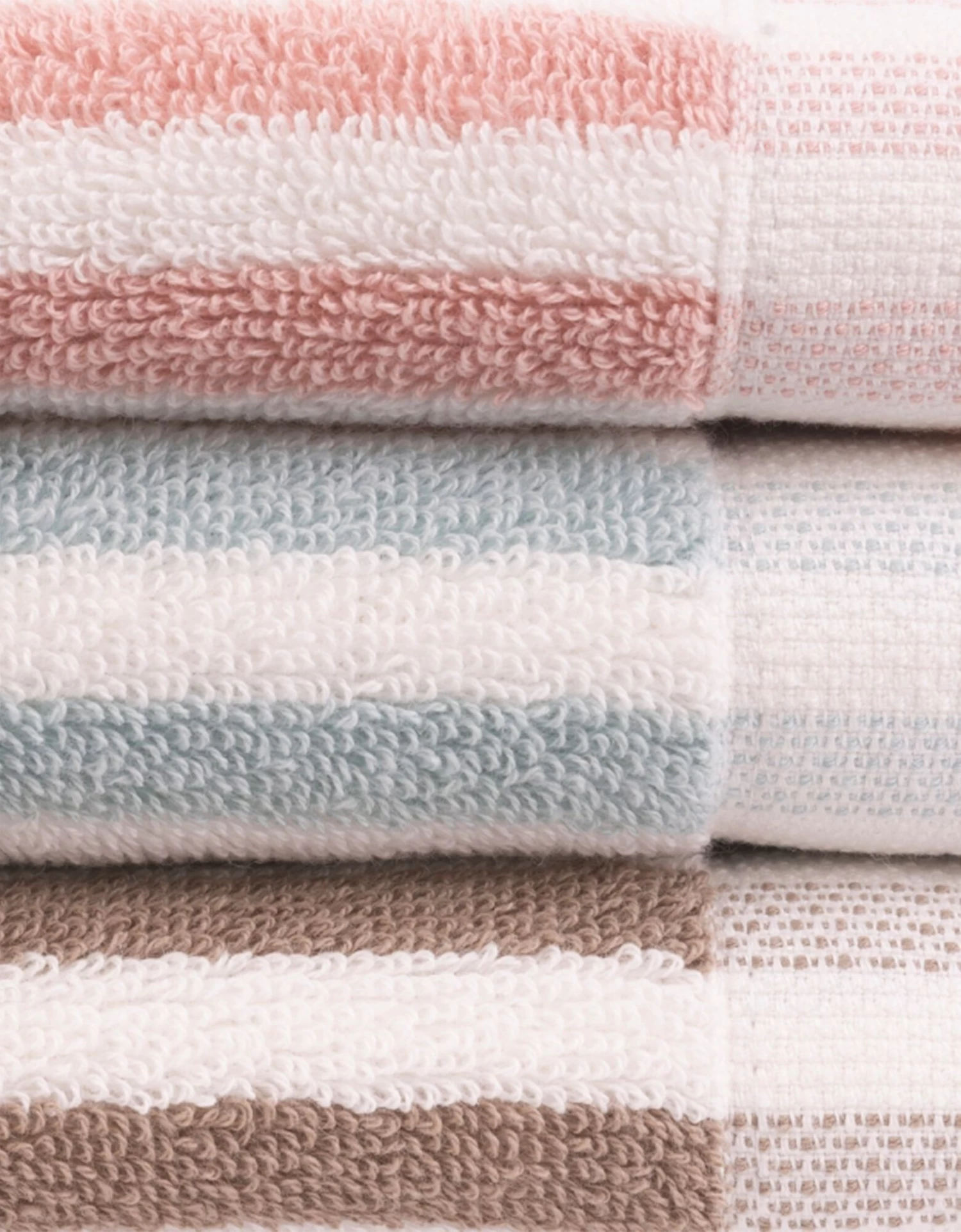 Serviette éponge Coton Rayure Camaïeu - 500g/m² – Image 2