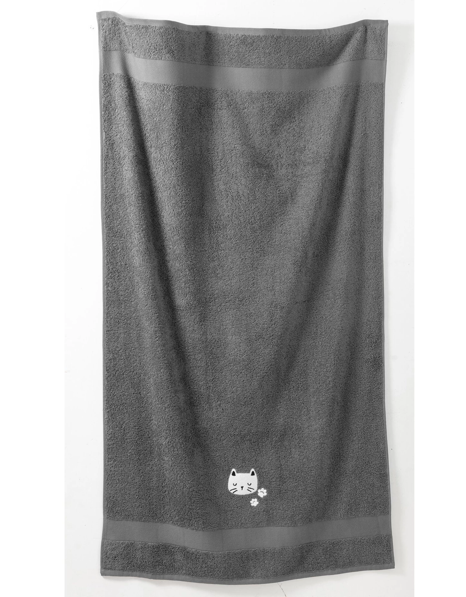 Collection éponge Enfant Brodée Chat Coton - 380 G/m2 – Image 3