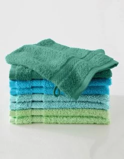 Gant De Toilette Camaïeu Lagon - Lot De 8