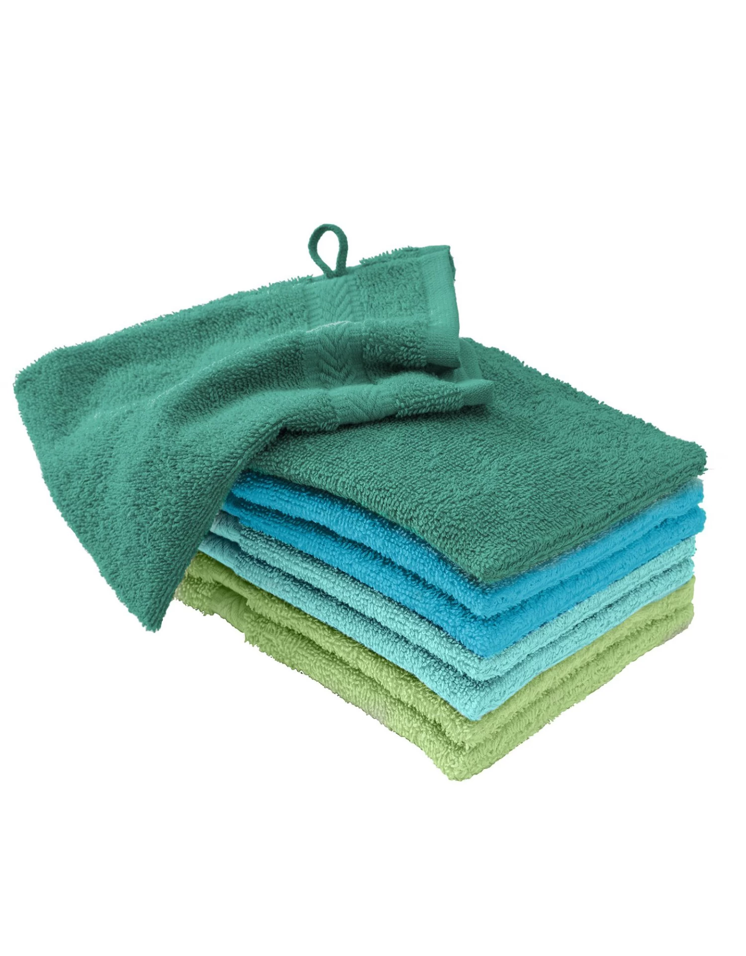 Gant De Toilette Camaïeu Lagon - Lot De 8 – Image 2