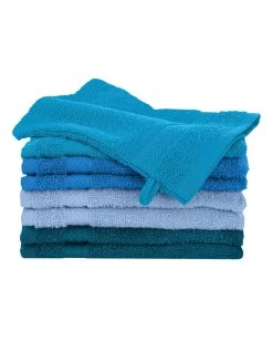 Gant De Toilette Coton Camaïeu Bleu - Lot De 8