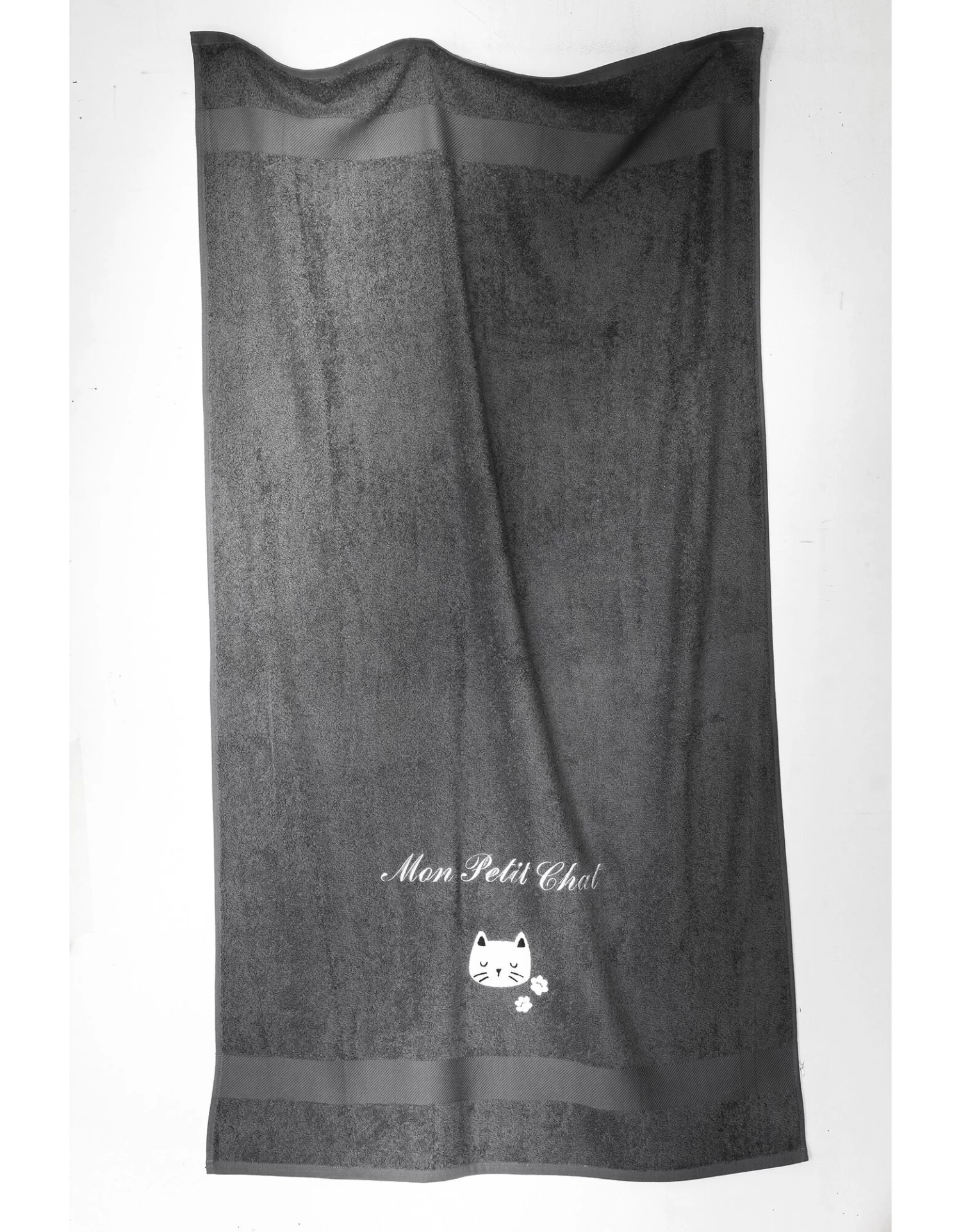 Collection éponge Enfant Brodée Chat Personnalisable Coton – Image 3