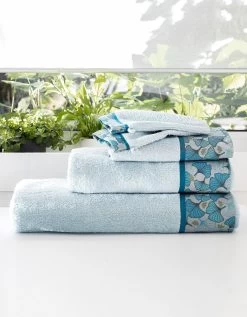 Éponge Bouclette 420 G/m² Liteau Feuilles Ginkgo