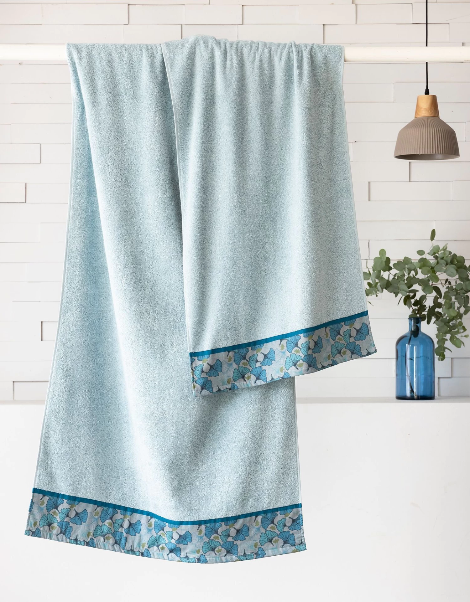 Éponge Bouclette 420 G/m² Liteau Feuilles Ginkgo – Image 2