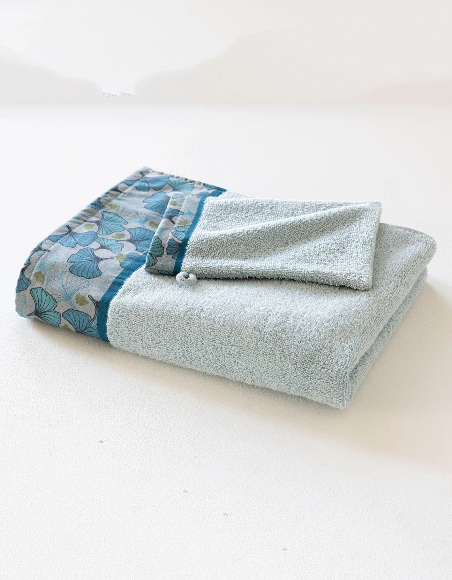 Éponge Bouclette 420 G/m² Liteau Feuilles Ginkgo – Image 3