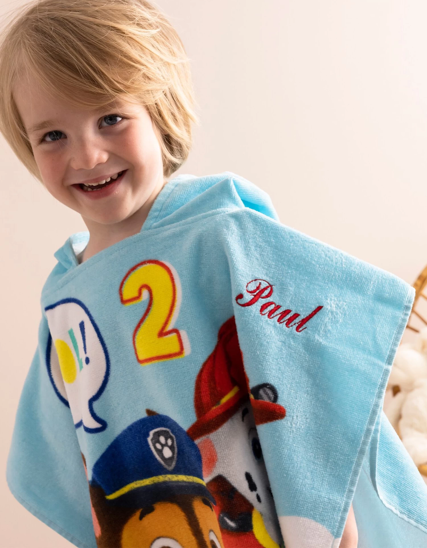 Poncho De Bain Enfant Pat Patrouille® à Capuche Personnalisable – Image 6