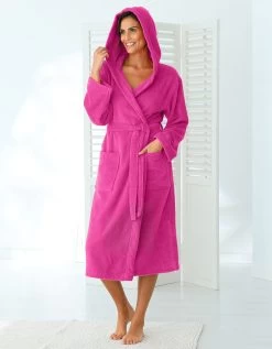 Peignoir Mixte Adulte Col Capuche éponge Bouclette