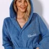 Peignoir Mixte Adulte Col Capuche éponge Bouclette Personnalisable