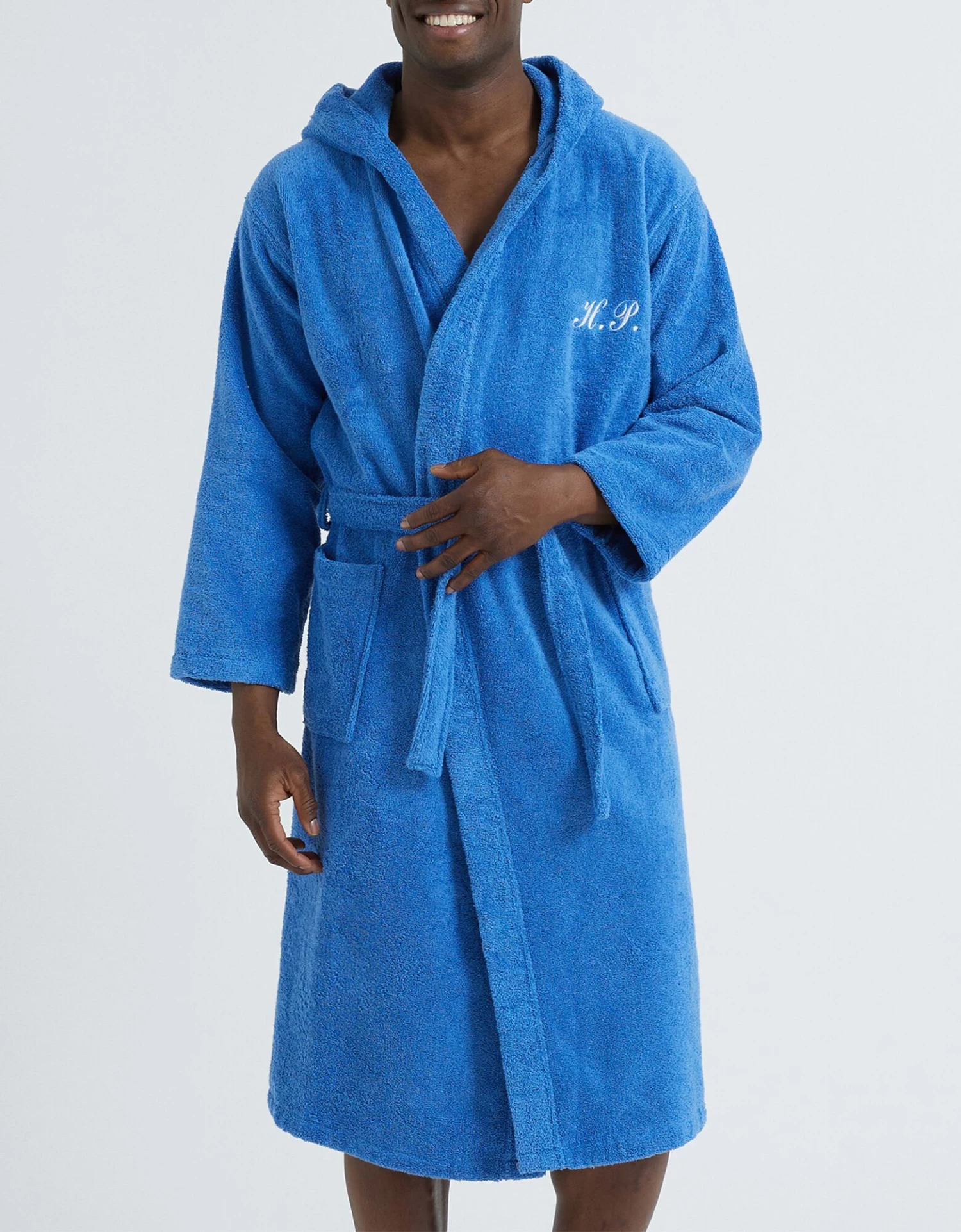 Peignoir Mixte Adulte Col Capuche éponge Bouclette Personnalisable – Image 2