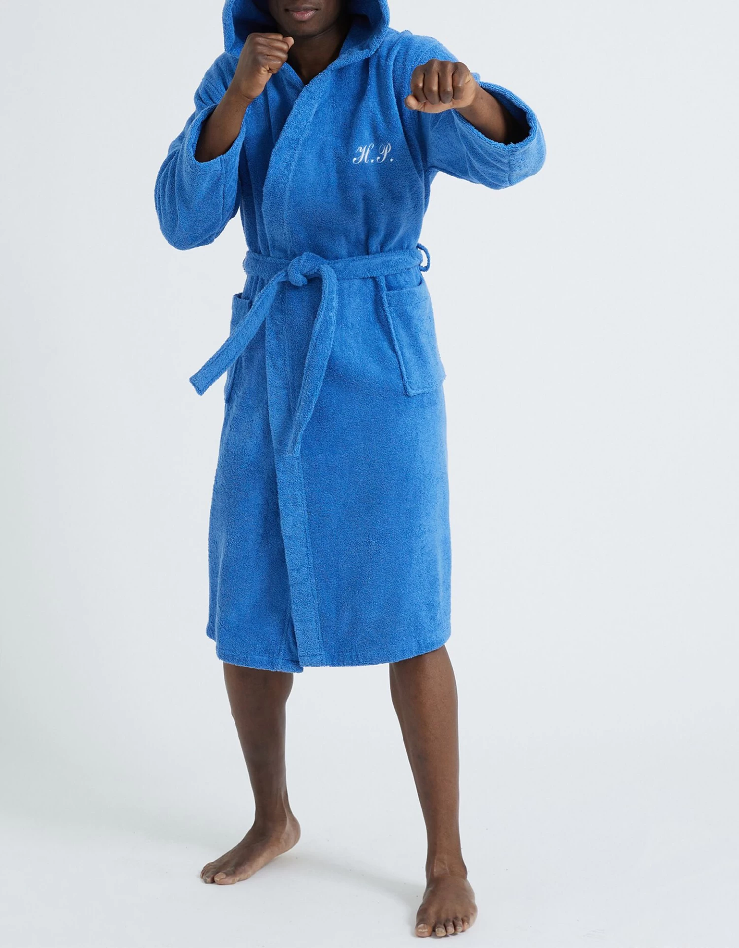 Peignoir Mixte Adulte Col Capuche éponge Bouclette Personnalisable – Image 3