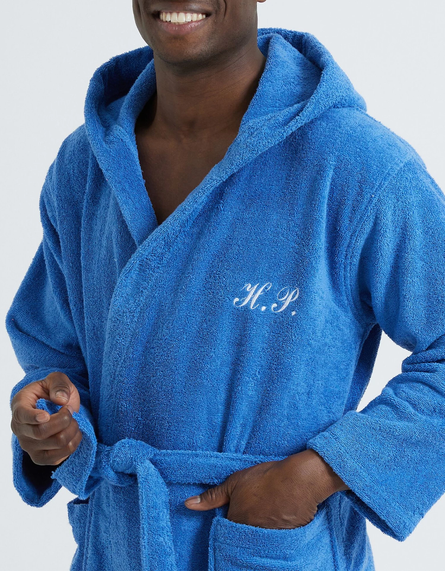 Peignoir Mixte Adulte Col Capuche éponge Bouclette Personnalisable – Image 4