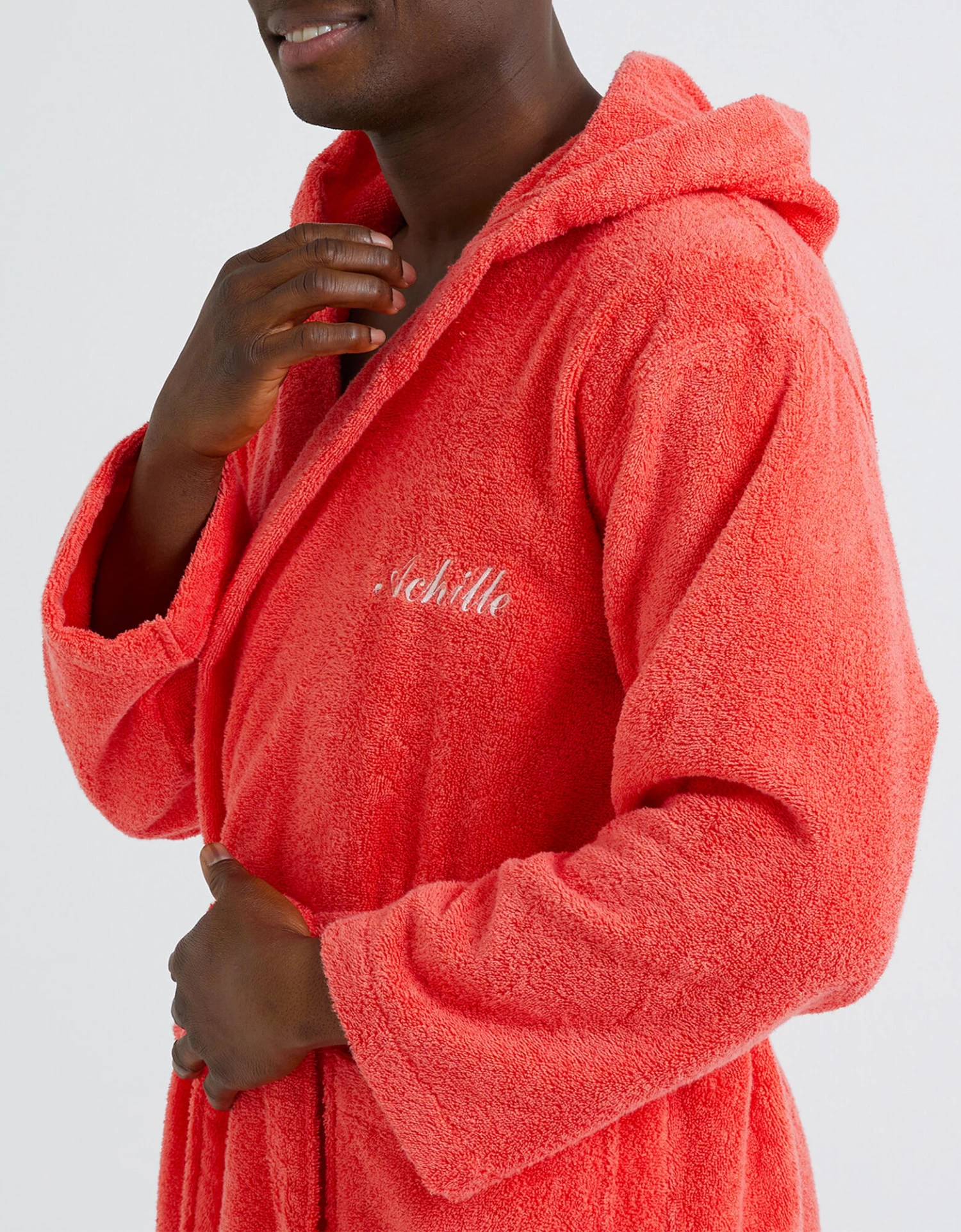 Peignoir Mixte Adulte Col Capuche éponge Bouclette Personnalisable – Image 8