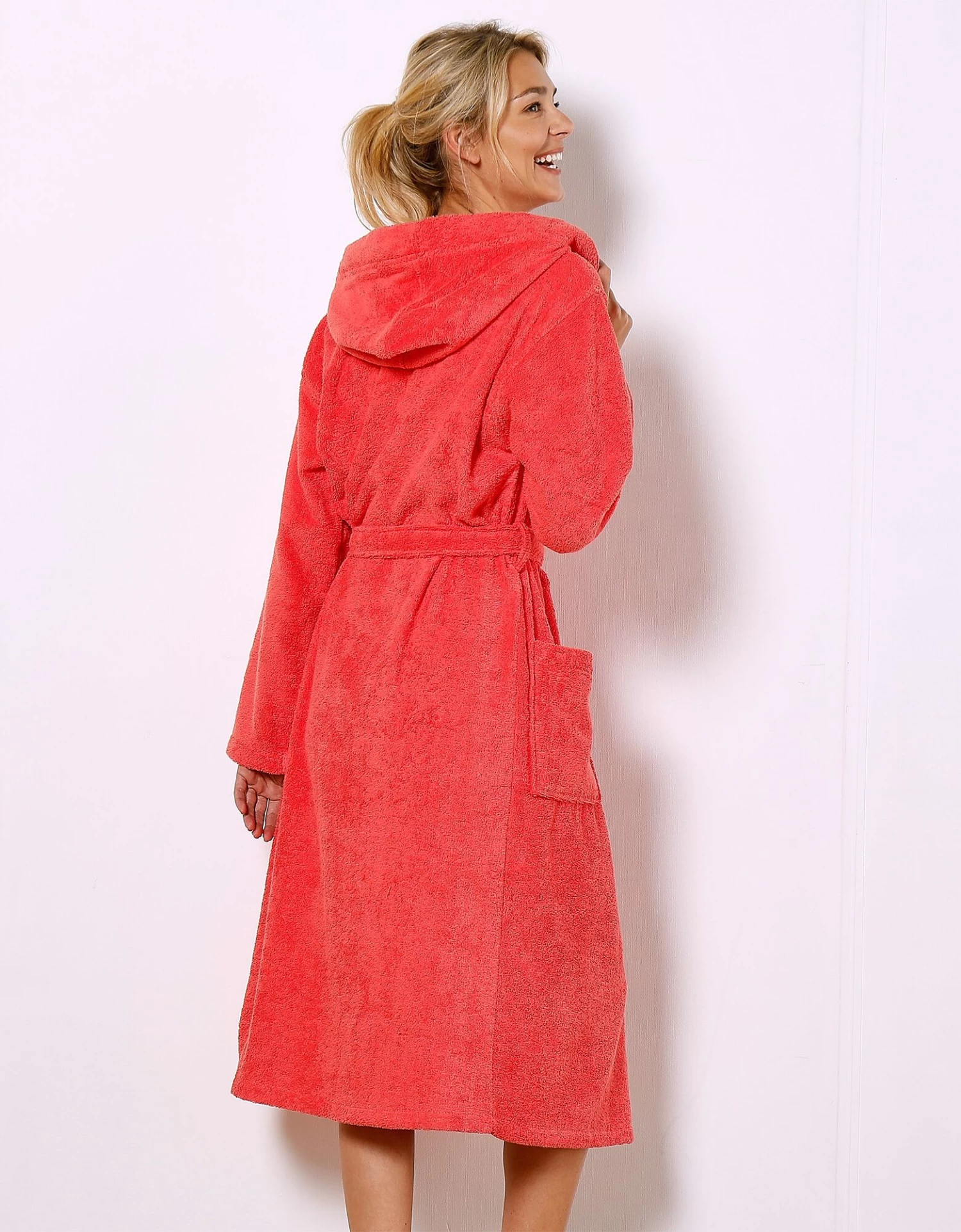 Peignoir Mixte Adulte Col Capuche éponge Bouclette Personnalisable – Image 7