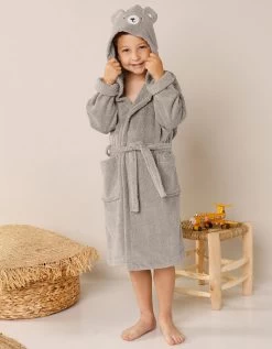 Peignoir De Bain Enfant Ourson à Capuche éponge Coton - 380 G/m²