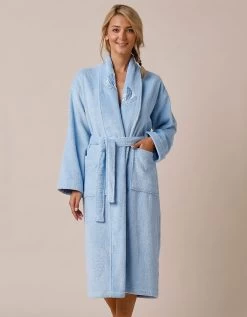 Peignoir Mixte éponge Brodé Plumes - 380 G/m2