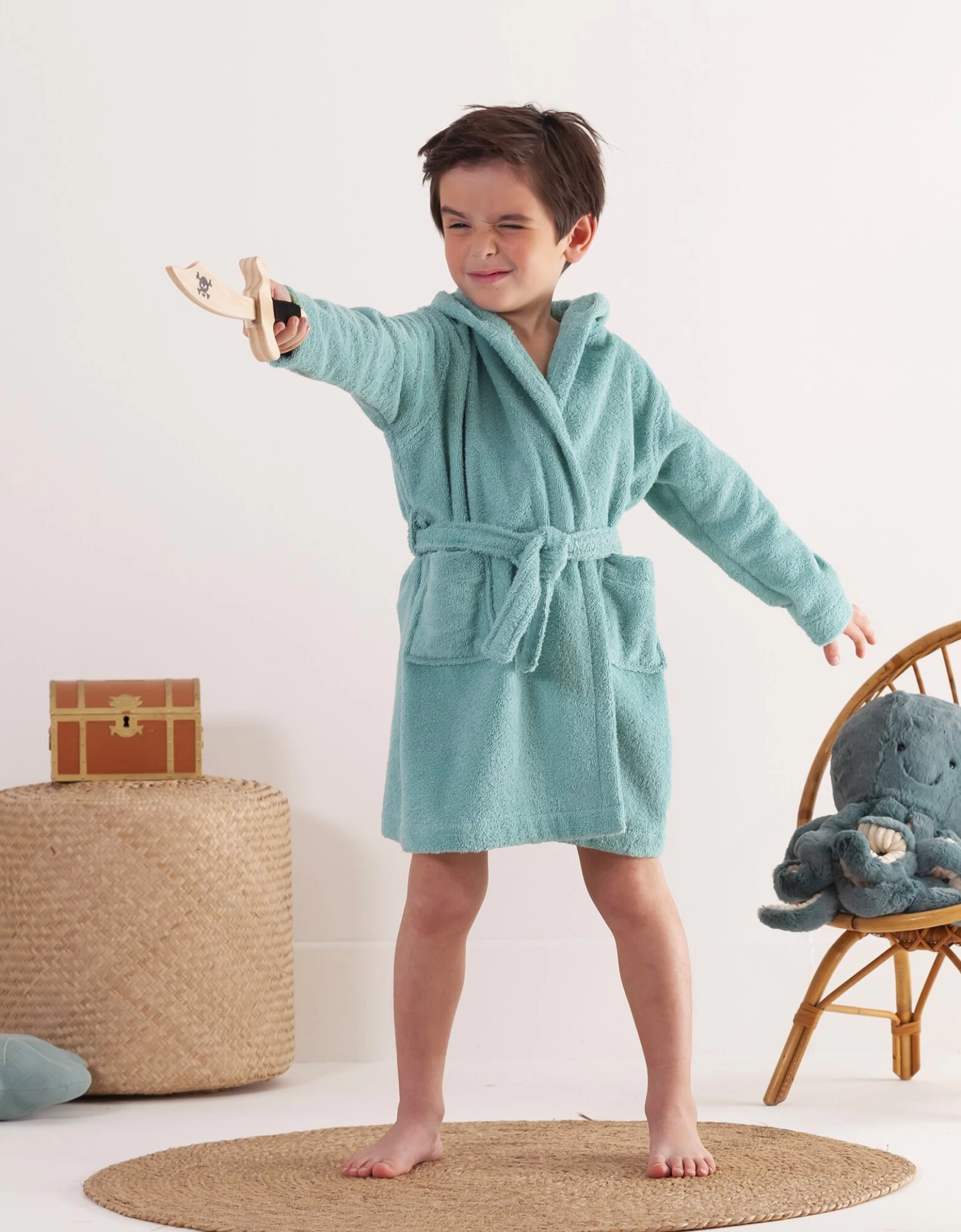 Peignoir De Bain Enfant Pirate éponge Coton - 380g/m2 – Image 3