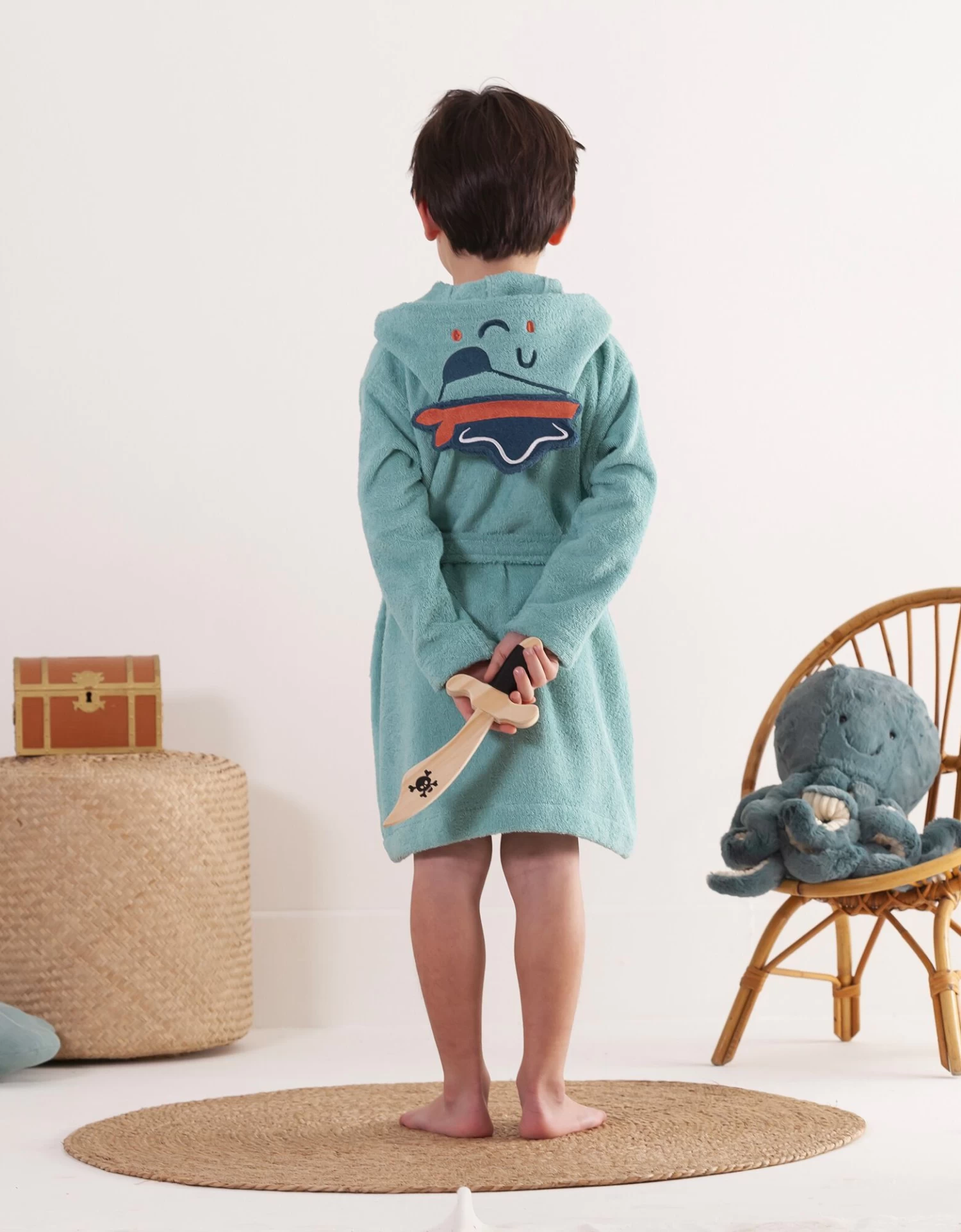 Peignoir De Bain Enfant Pirate éponge Coton - 380g/m2 – Image 4