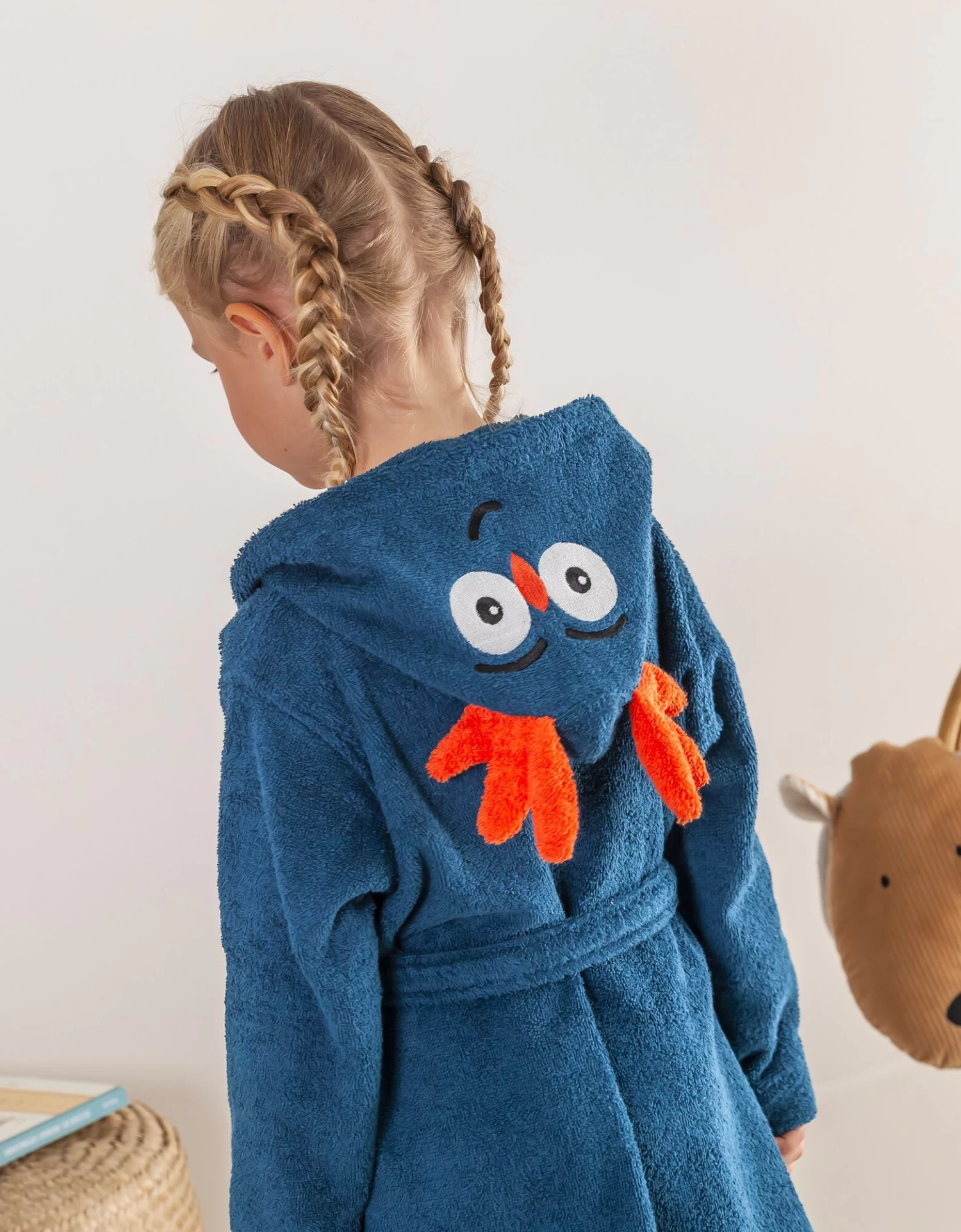 Peignoir De Bain Enfant Chouki Motif Chouette éponge Coton - 380g/m2 – Image 3