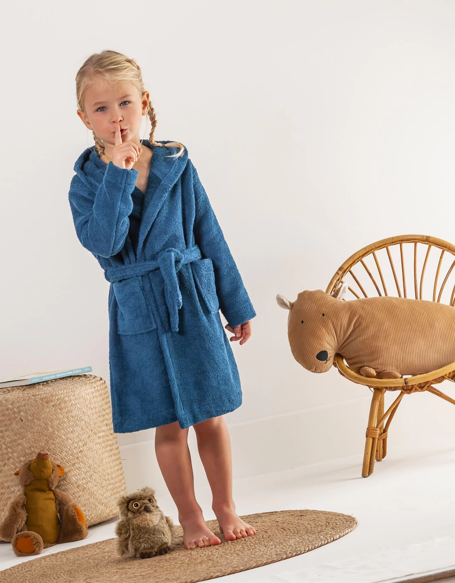 Peignoir De Bain Enfant Chouki Motif Chouette éponge Coton - 380g/m2 – Image 5