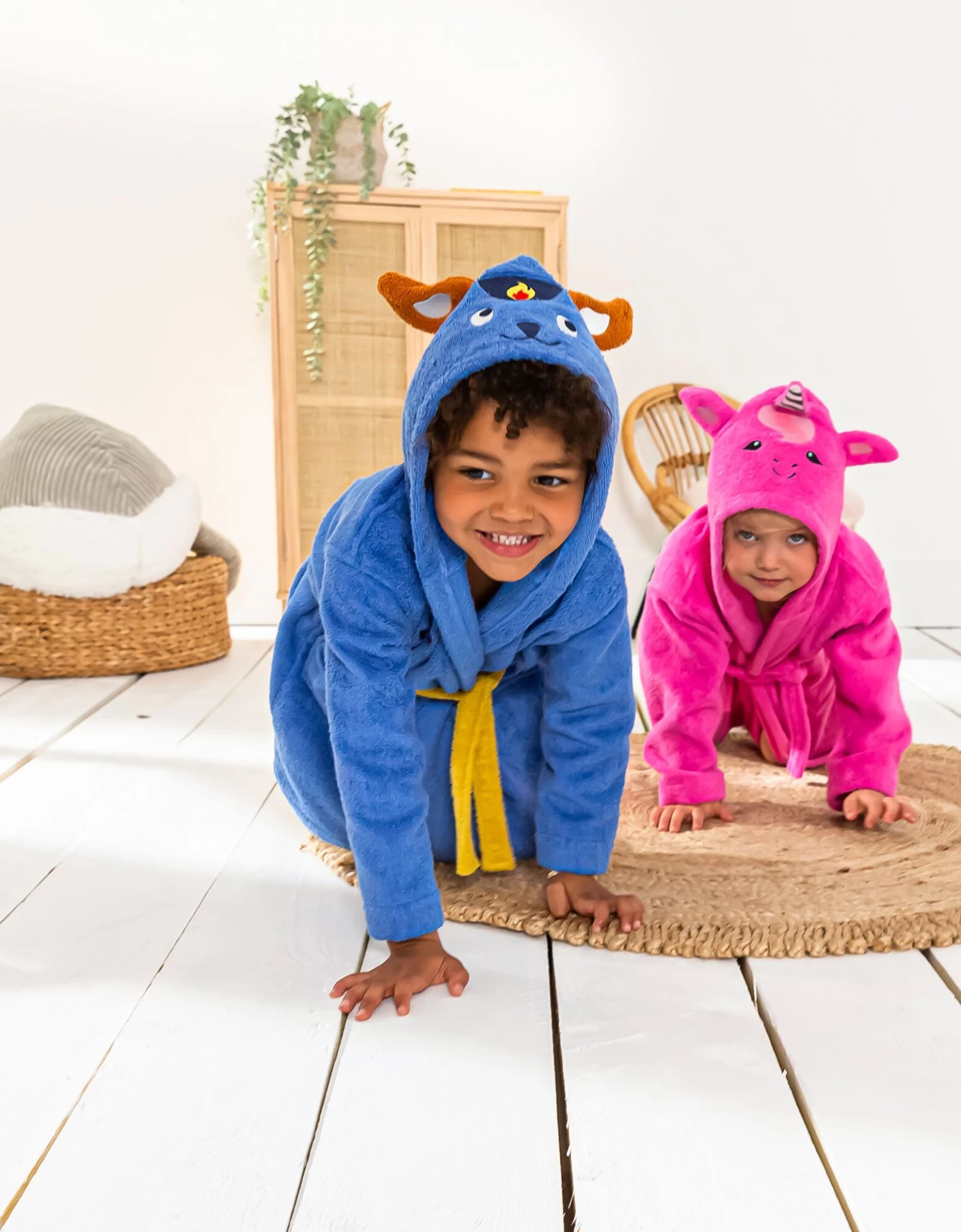 Peignoir De Bain Enfant Pin-pon à Capuche éponge Coton - 380g/m2 – Image 4