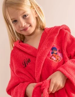 Peignoir De Bain Enfant Miraculous® Personnalisable, éponge Coton - 380g/m2