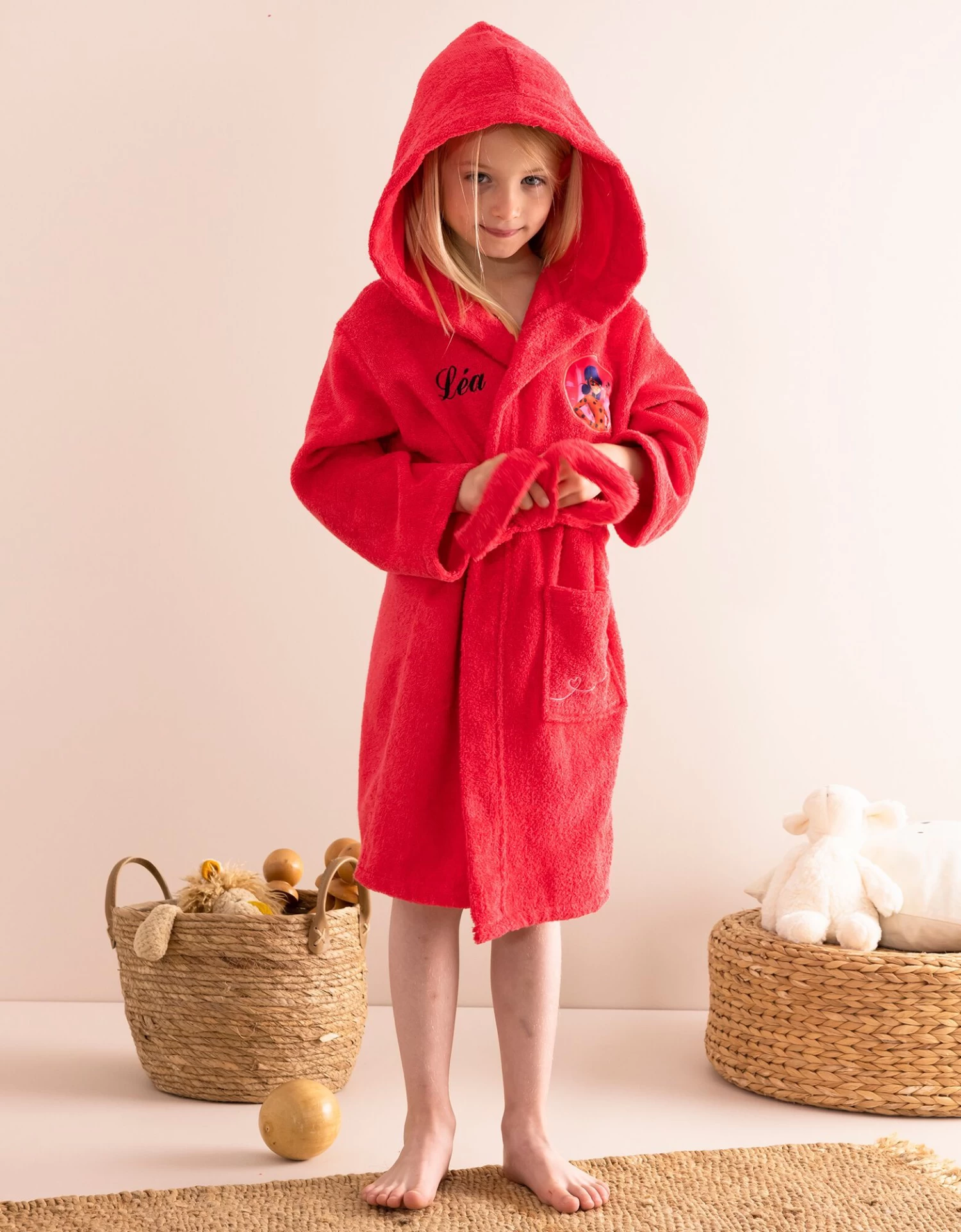 Peignoir De Bain Enfant Miraculous® Personnalisable, éponge Coton - 380g/m2 – Image 2