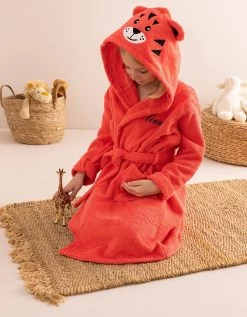 Peignoir De Bain Enfant Personnalisable Tigre à Capuche