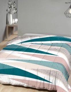 Couette Microfibre Imprimé Géométrique 350 G/m²